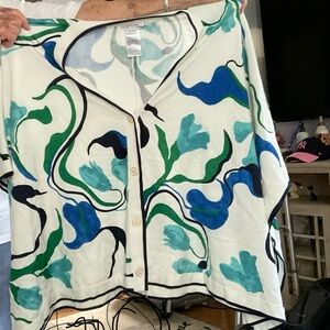 Chico’s Floral Poncho Blouse